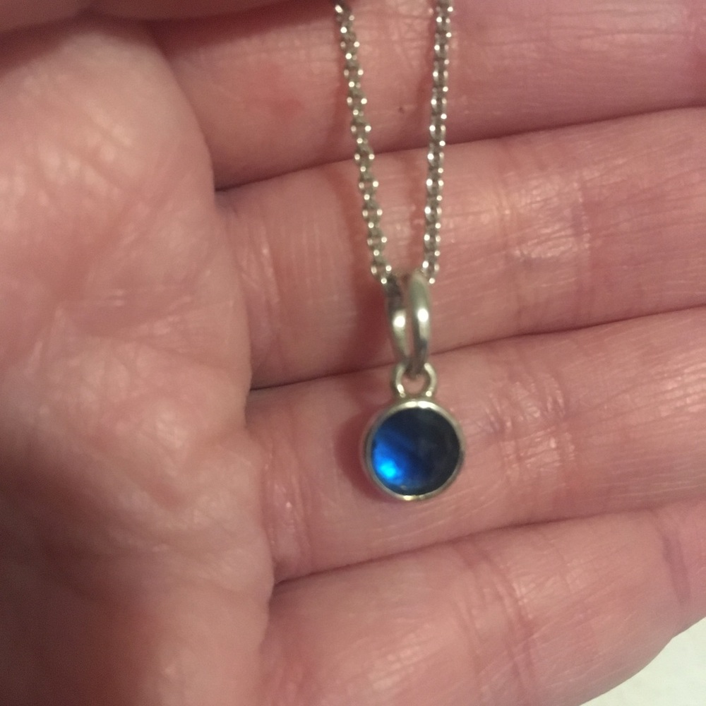Pandora sapphire pendant